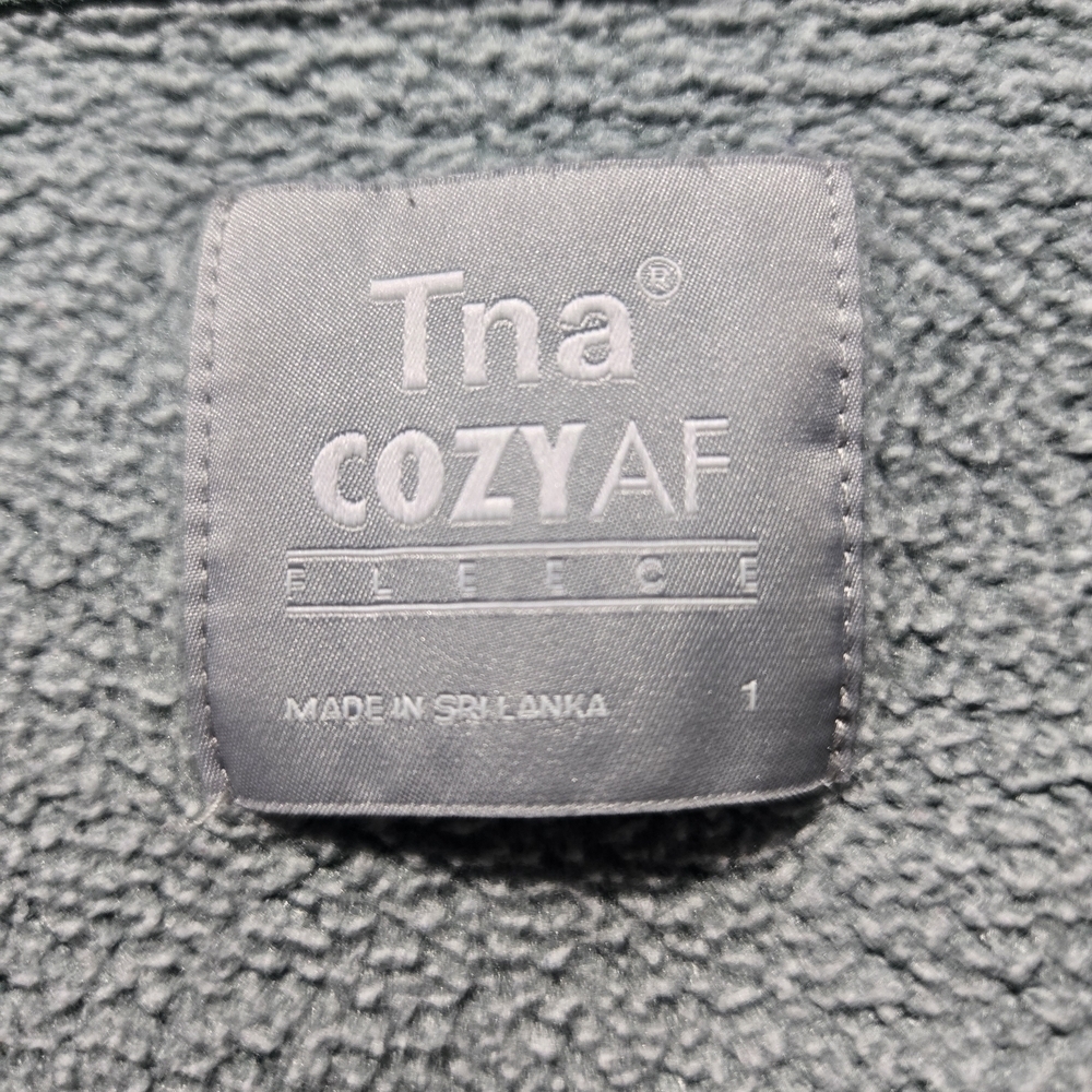 TNA COZYAF Sage Green Crew Neck Sweatshirt Size 1 Small - Picture 3 of 5